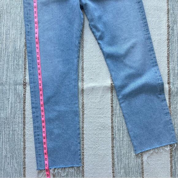 Agolde Criss Cross Dimension Blue Straight Leg High Rise Jeans Women’s Size 32 - Picture 3 of 10